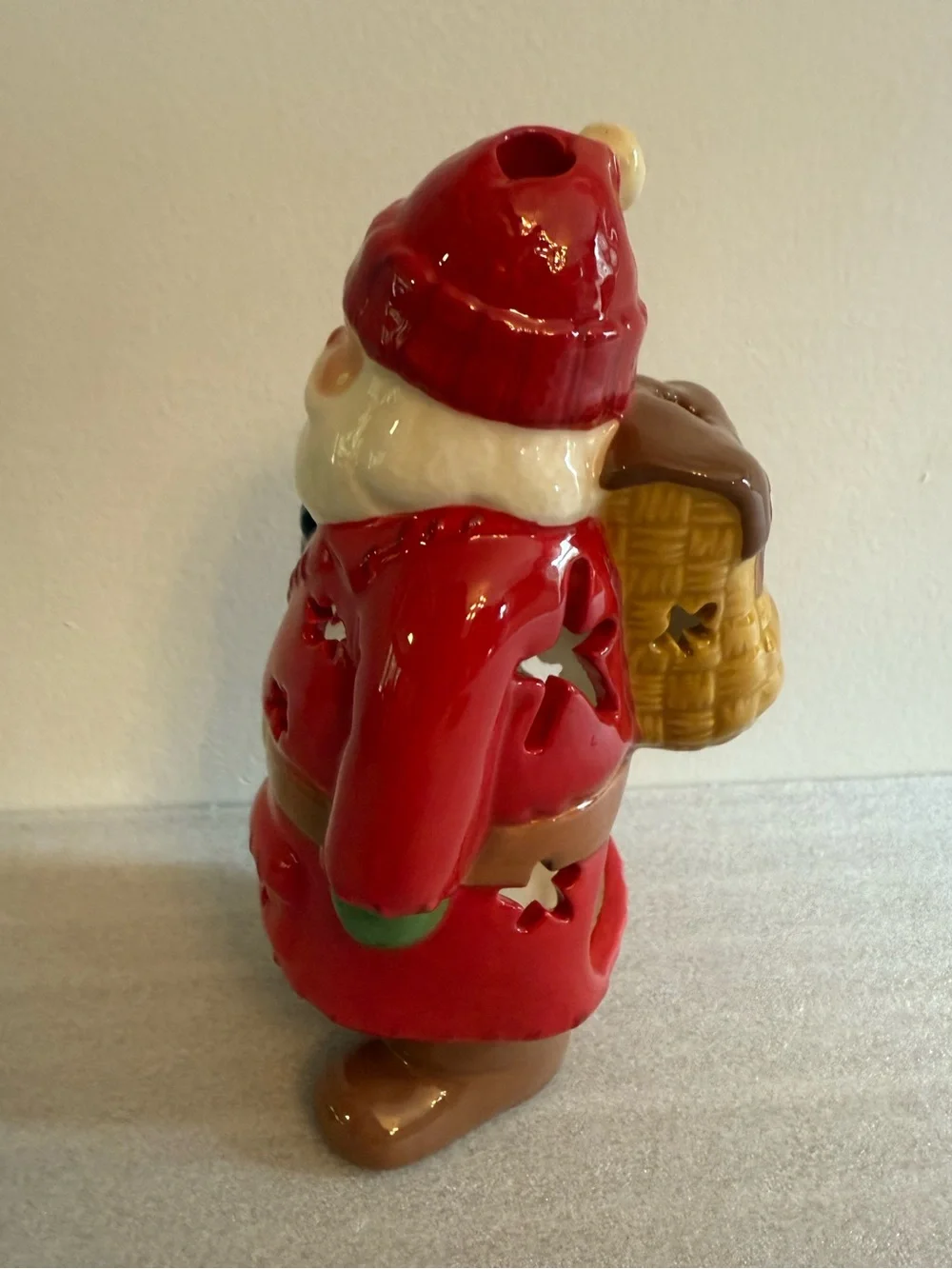Ceramic Hallmark Santa Claus Tea Light Holder